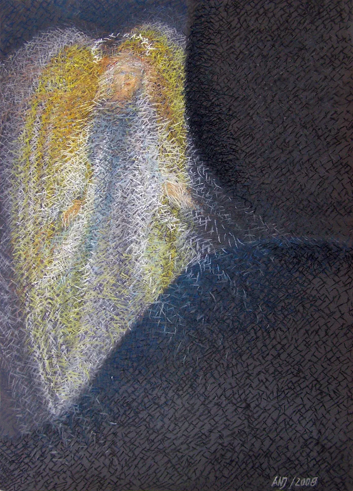 «Anioł» (2000), pastello — opera di Antonina Wysocka-Jonczak