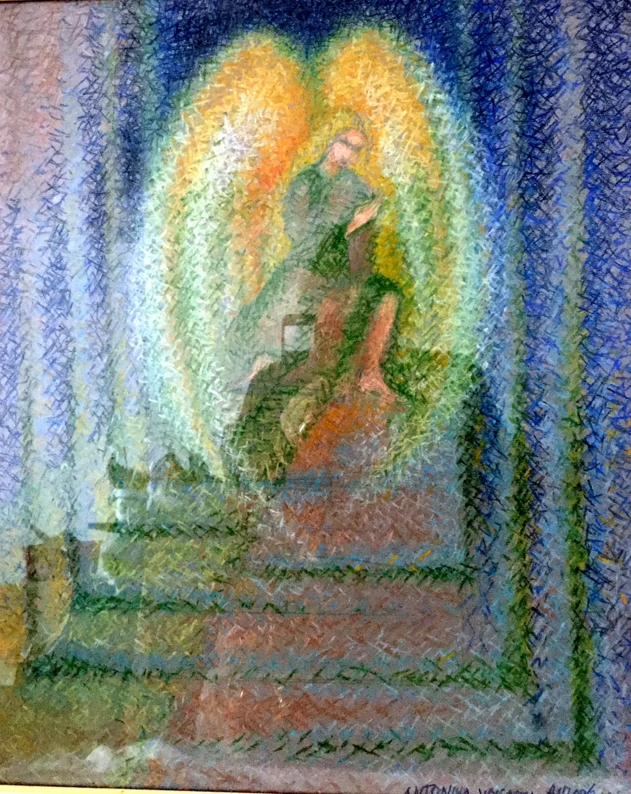 «Z cyklu Anioły» (2004), pastello — opera di Antonina Wysocka-Jonczak
