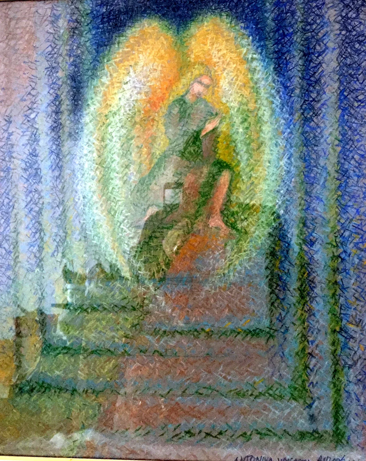 «Z cyklu Anioły» (2004), pastello — opera di Antonina Wysocka-Jonczak