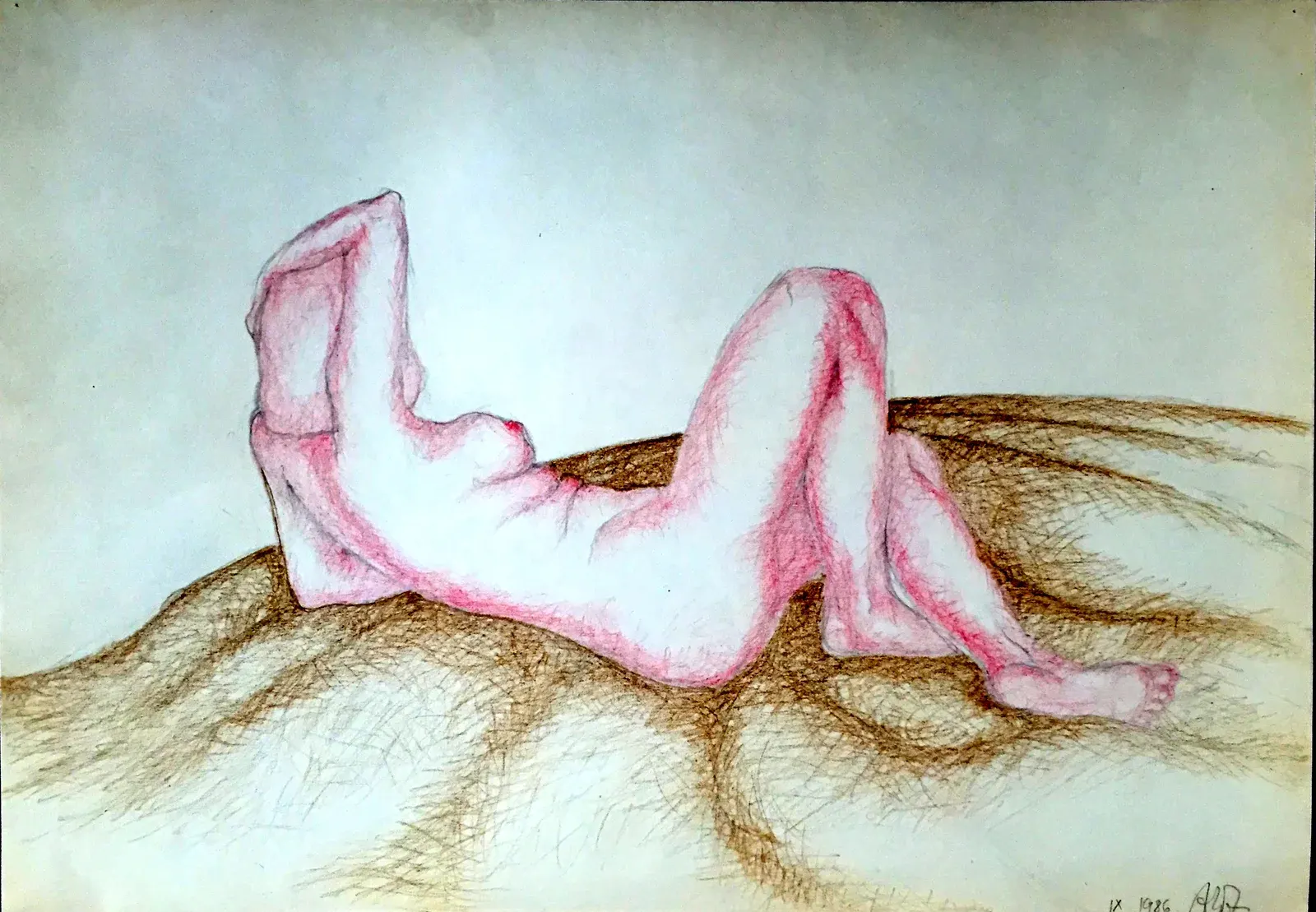 «Akt» (1986), pastello — opera di Antonina Wysocka-Jonczak