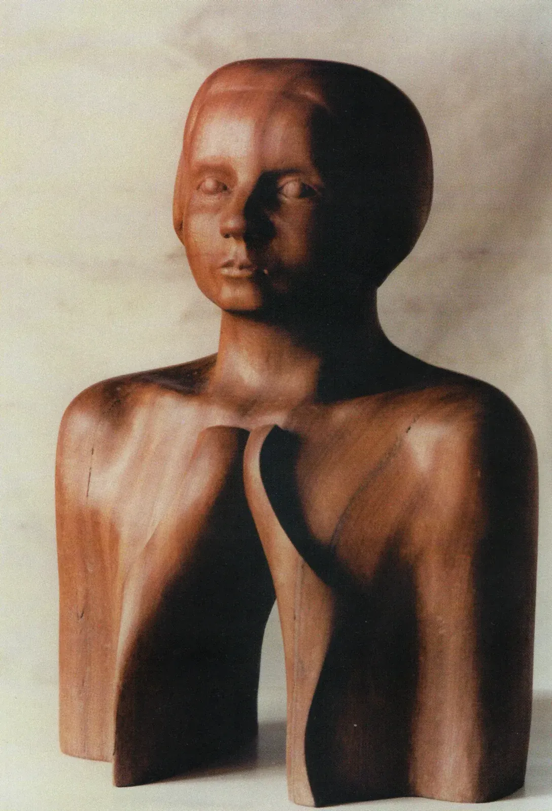 «Rozdarty» (1981–84), mogano — opera di Antonina Wysocka-Jonczak