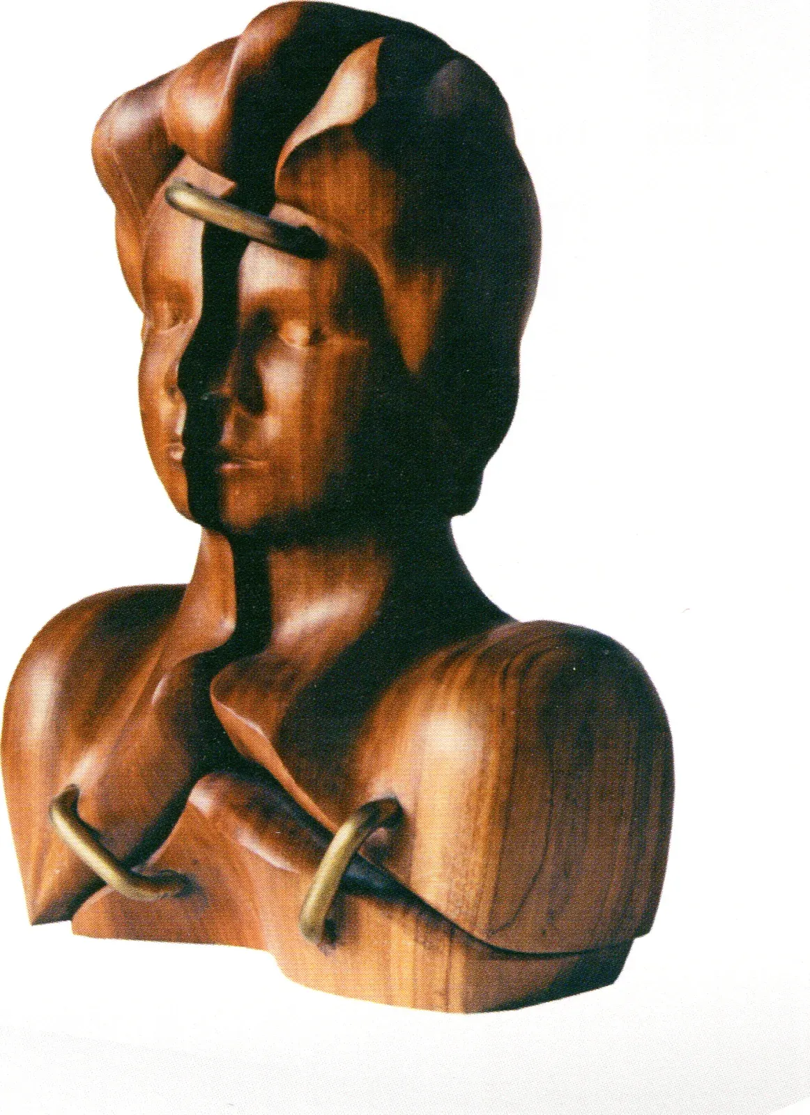 «Scalona» (1981), mogano, ottone — opera di Antonina Wysocka-Jonczak