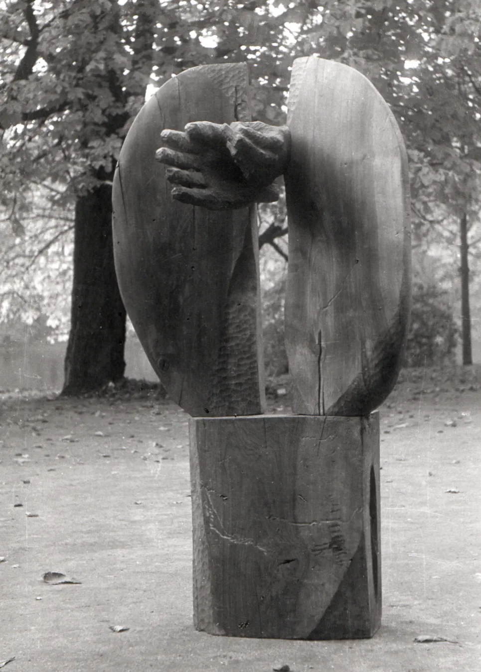 «W uwięzi» (1971), legno (noce, acero) — opera di Antonina Wysocka-Jonczak