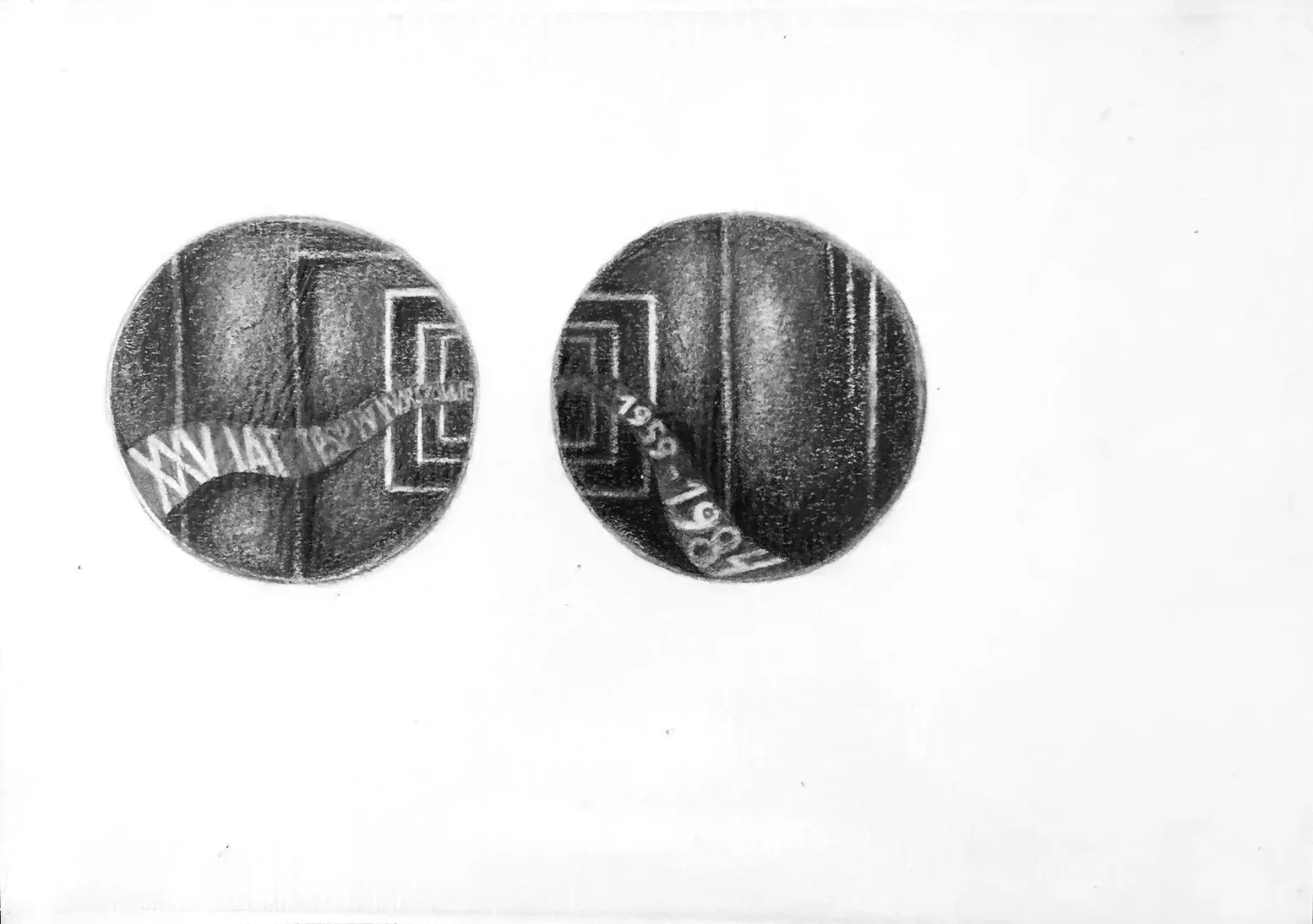 Medal 25 lat TPSP — Progetto di medaglia XXV lat TPSP, versione a nastro e meandro